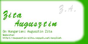 zita augusztin business card